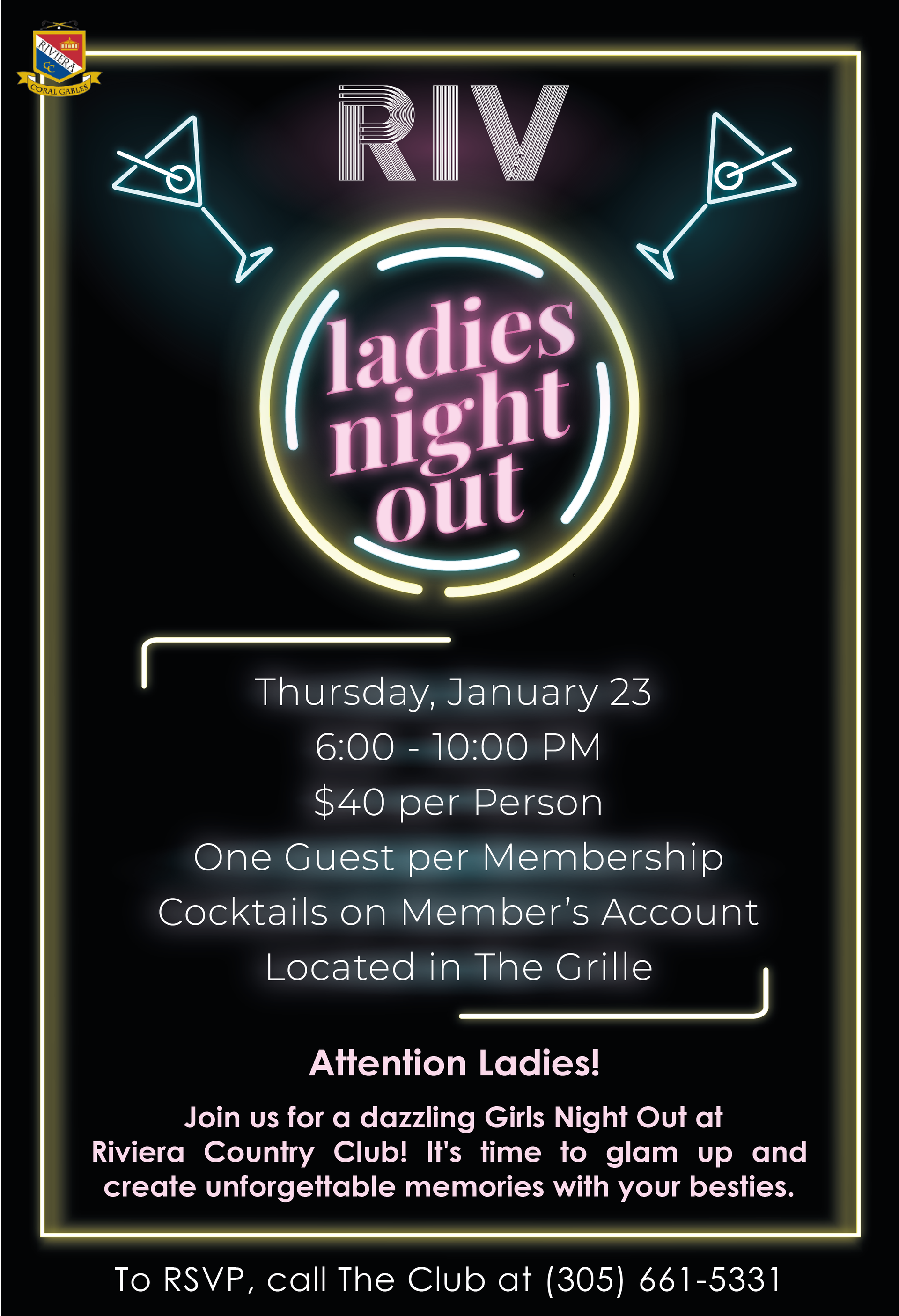 Ladies Night Out 1/23/2025 Riviera Country Club